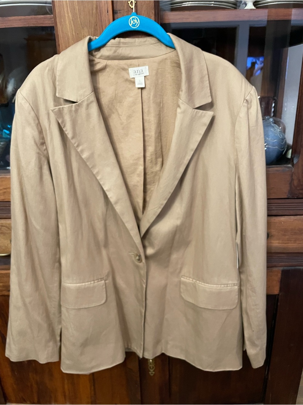 a.n.a. Tan Single-Button Blazer Jacket. NWT